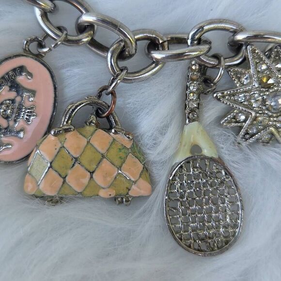 Juicy Couture Y2K Silvertone Vintage Charm Bracelet - Picture 6 of 8